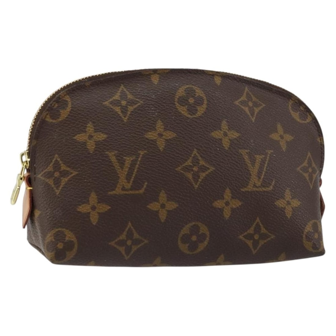 Louis Vuitton Monogram Canvas Cosmetic Pochette PM Pouch M43998: Louis Vuitton Monogram Canvas Cosmetic Pochette PM Pouch M43998 This Louis Vuitton Monogram Pochette Cosmetic PM Pouch features the classic monogram canvas exterior in brown tones. The pouch is design