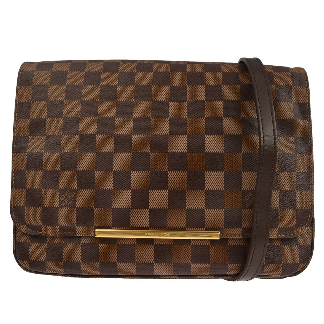 Louis Vuitton Hoxton GM Damier Canvas Brown Shoulder Bag N41253: Louis Vuitton Hoxton GM Damier Canvas Brown Shoulder Bag N41253 This Louis Vuitton Damier Hoxton GM Shoulder Bag features a classic check pattern in brown Damier canvas leather. The bag has a medium s