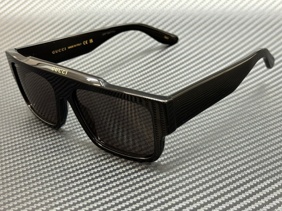 GUCCI GG1460S 001 Black Frame Grey Lenses Men's Sunglasses (1 of 5)