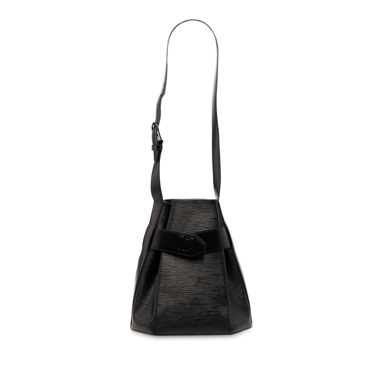 Louis Vuitton Epi Leather Sac D' Epaule PM Black Shoulder Bag: Louis Vuitton Epi Leather Sac D' Epaule PM Black Shoulder Bag This Louis Vuitton Epi Sac D Epaule PM features a structured black epi leather body with an adjustable flat leather shoulder strap. The ba