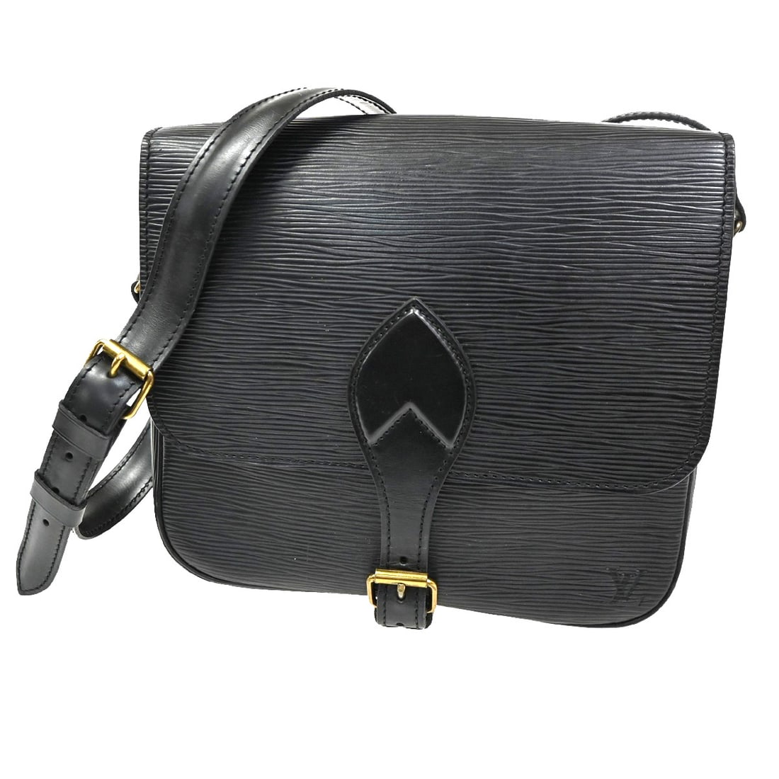 Louis Vuitton Cartouchiere Black Leather Handbag 22.5cm x 19cm x 7cm (1 of 13)