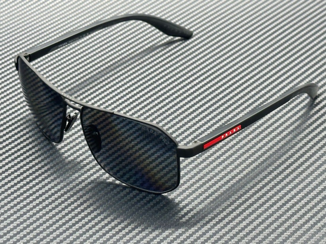 Prada Linea Rossa PS A53S DG05Z1 Black Grey Polarized Men's Sunglasses (1 of 5)