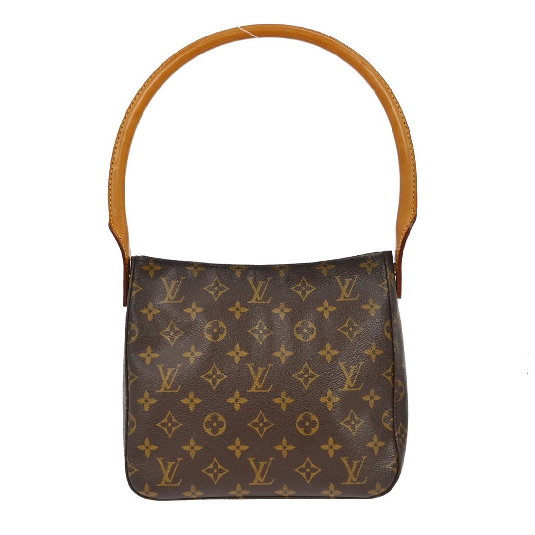 Louis Vuitton Looping MM Shoulder Bag Monogram Canvas Medium Brown Gold Hardware: Louis Vuitton Looping MM Shoulder Bag Monogram Canvas Medium Brown Gold Hardware This Louis Vuitton Looping MM handbag features the iconic Monogram Canvas leather exterior with beige Alcantara lining.