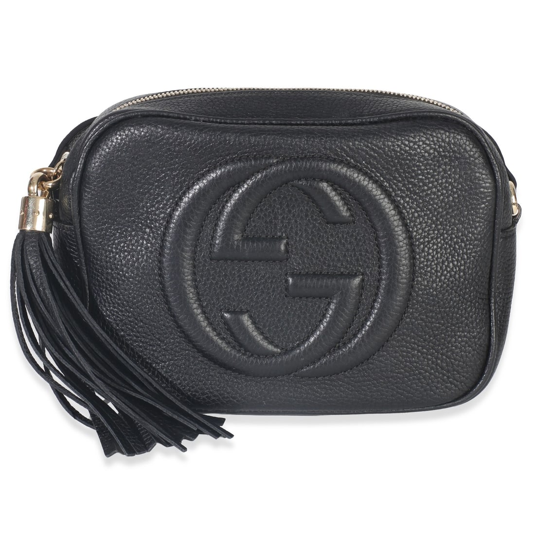 Gucci Soho Disco Small Black Pebbled Leather Crossbody Bag with Accessories (1 of 9)