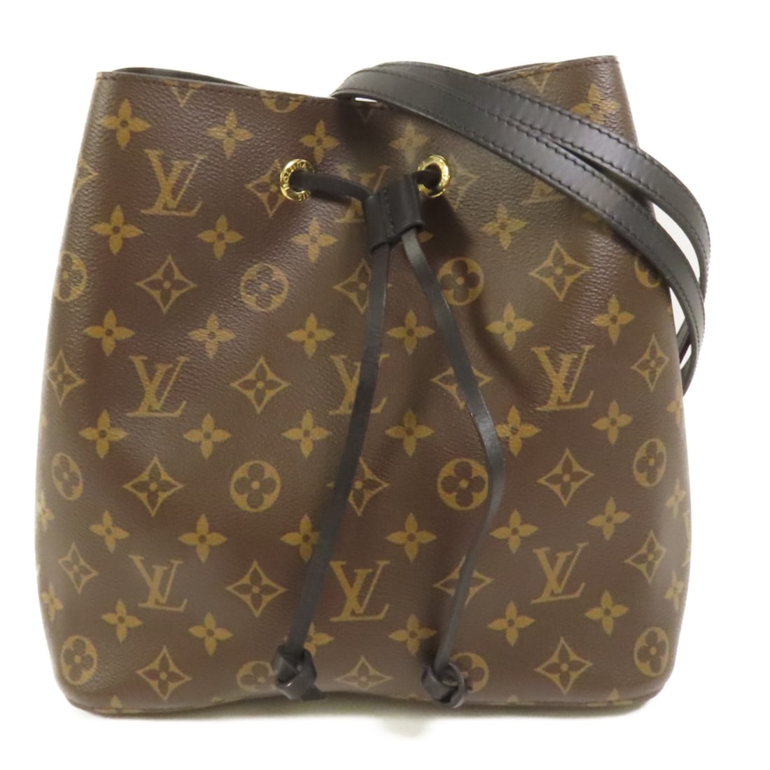 Louis Vuitton Neo Noe MM Brown Shoulder Bag with Gold Hardware (1 of 14)