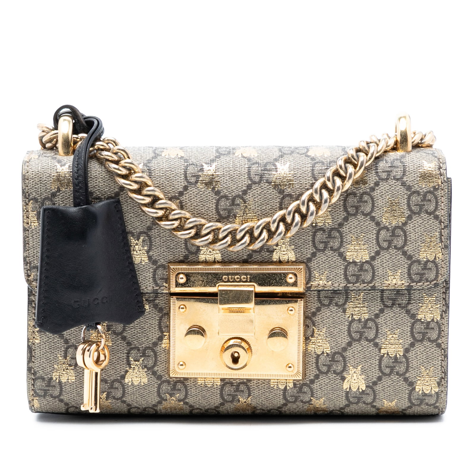 Gucci Padlock Crossbody Small GG Supreme Bee Print Shoulder Bag (1 of 7)
