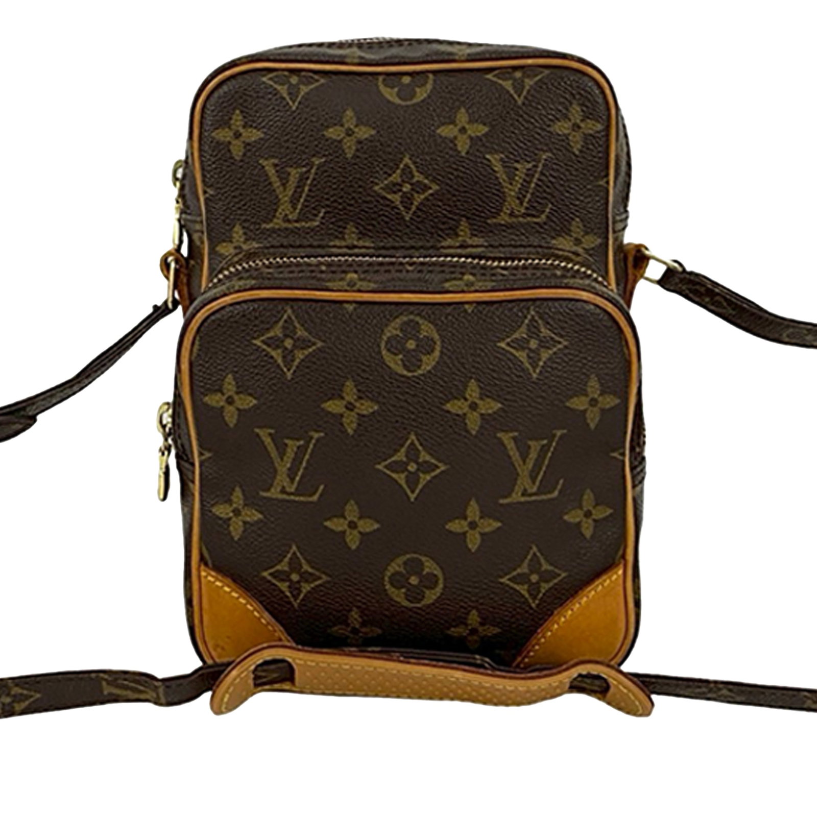 Monogram Amazone Shoulder Bag by Louis Vuitton with Adjustable Strap: Monogram Amazone Shoulder Bag by Louis Vuitton with Adjustable Strap This Louis Vuitton Amazone bag features the signature monogram canvas, an adjustable shoulder strap, a top zip closure, an exterior
