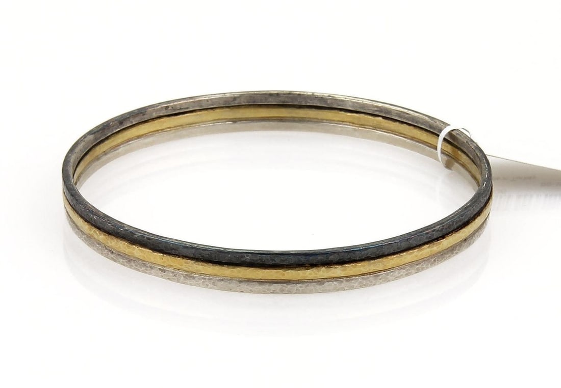 Sterling Silver 24k Gold Overlay Bangle by Gurhan Skittle Collection (1 of 4)