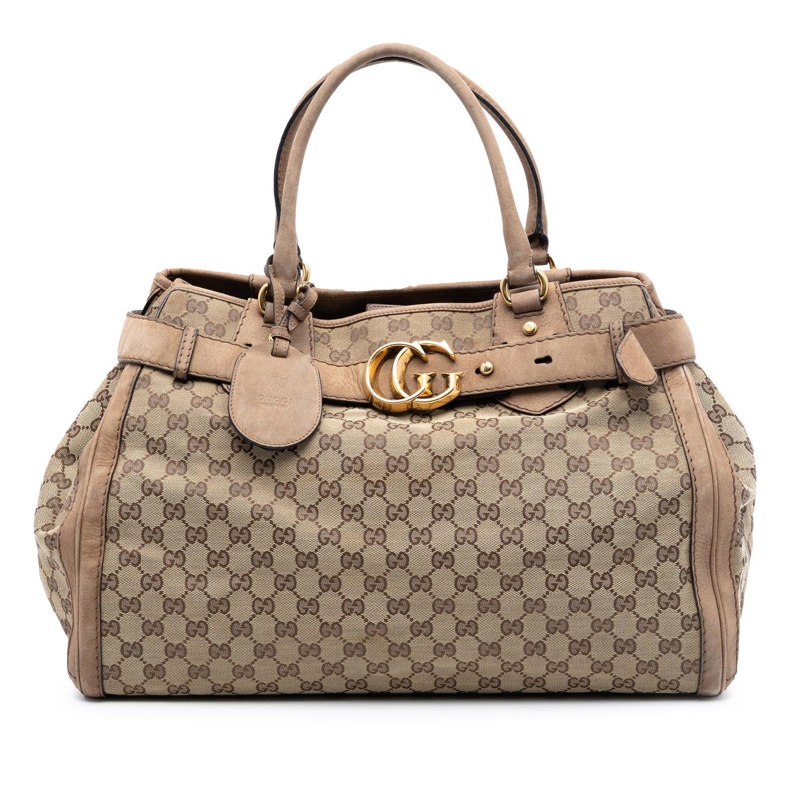 Gucci Brown GG Canvas Running Tote with Leather Trim (1 of 7)