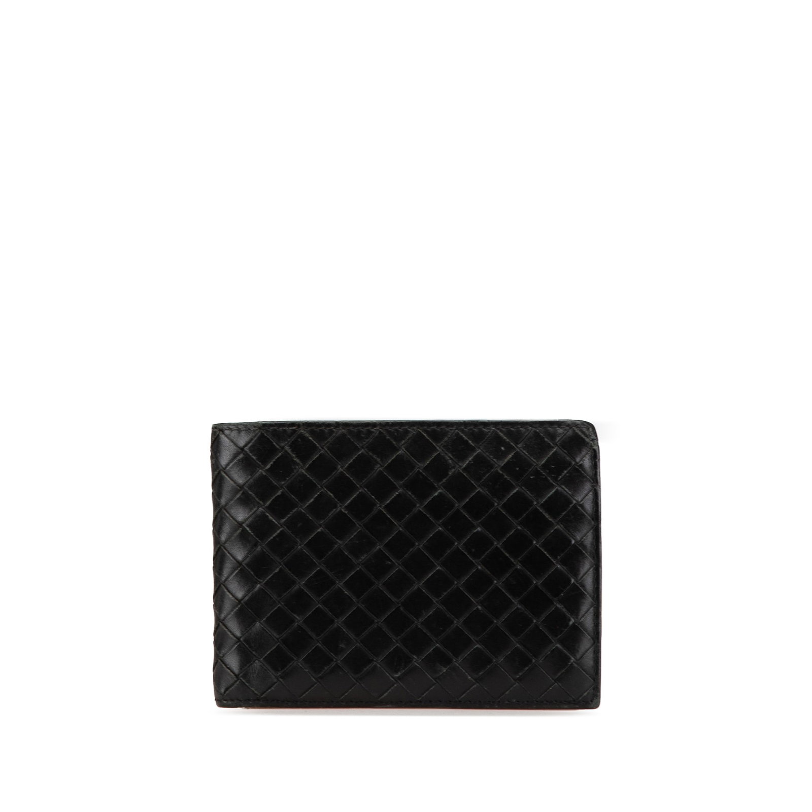 Bottega Veneta Black Leather Woven Bifold Wallet with Interior Pockets (1 of 9)