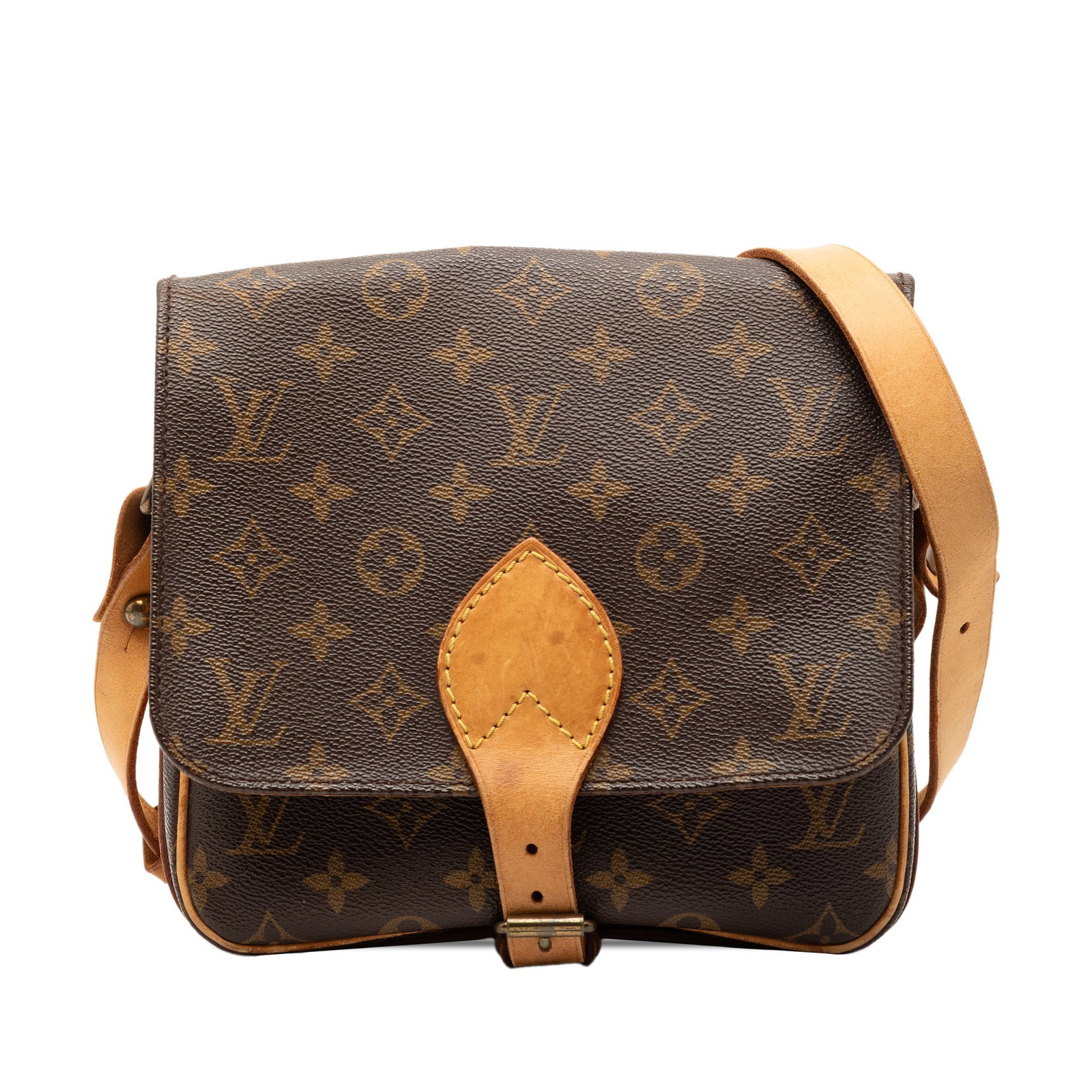 Louis Vuitton Monogram Cartouchiere MM Shoulder Bag with Vachetta Leather Trim (1 of 8)