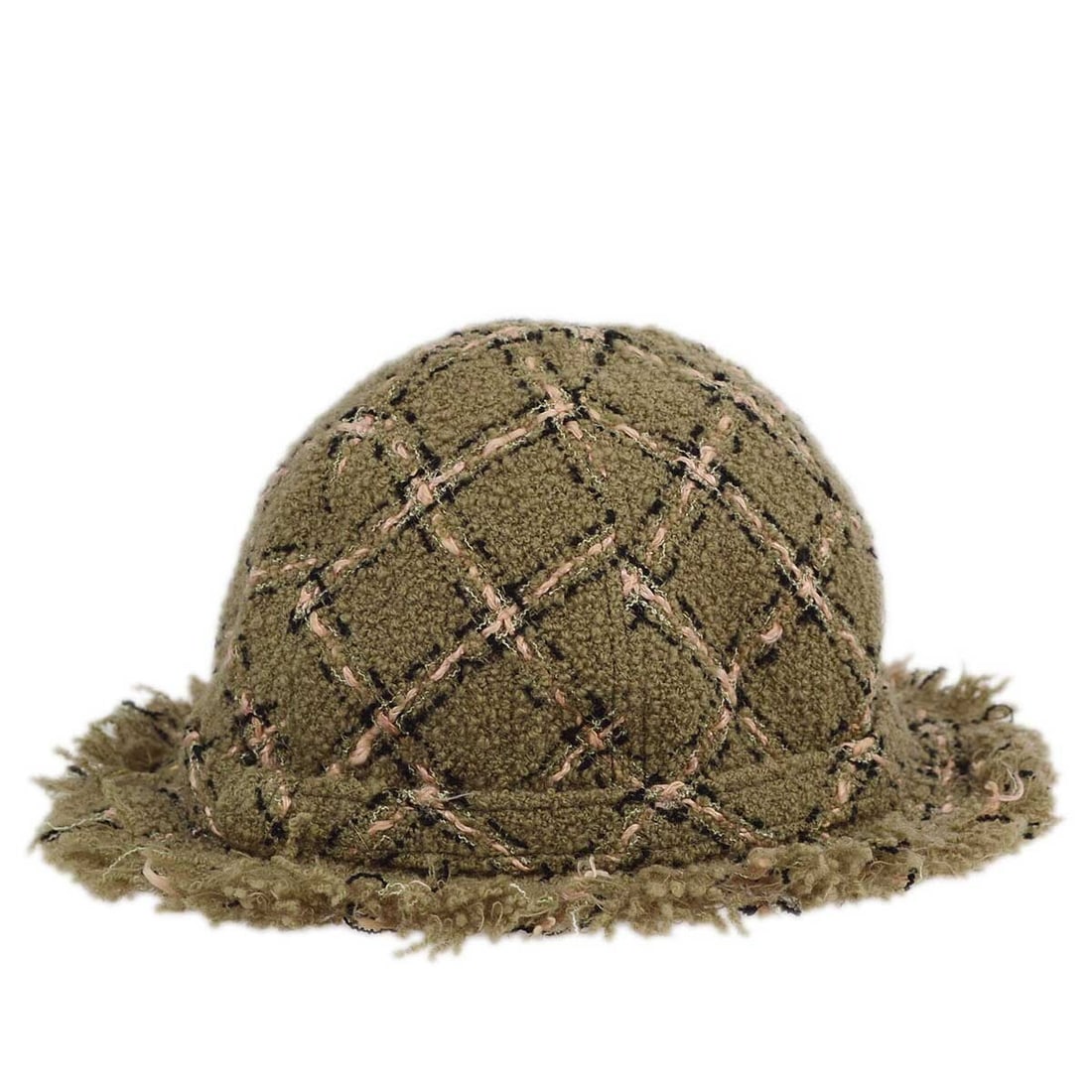 Chanel Gray Wool Tweed Hat Size 57 Casual Style (1 of 8)