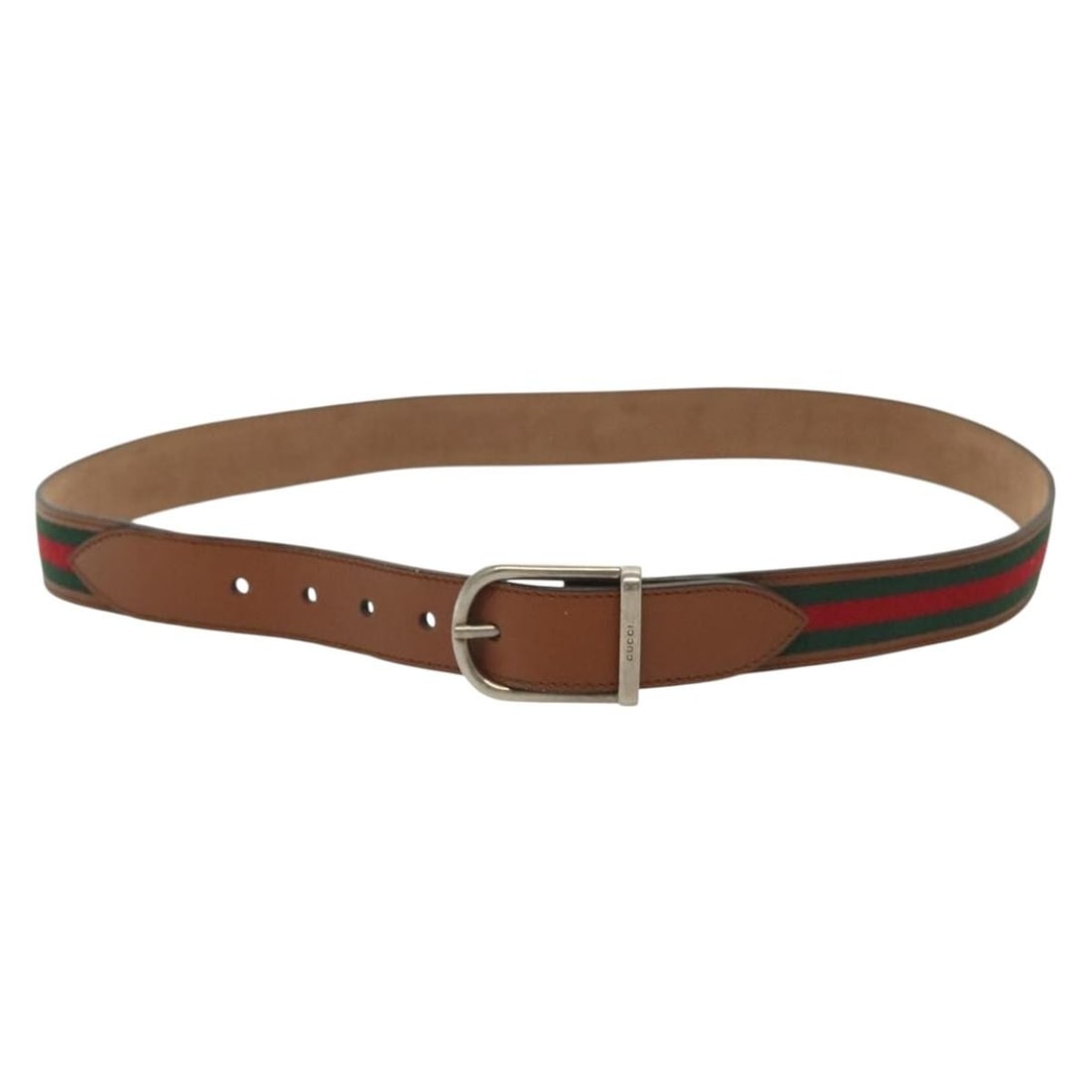 Leather Gucci Sherry Line Unisex Belt Brown 102cm Width 3cm (1 of 9)