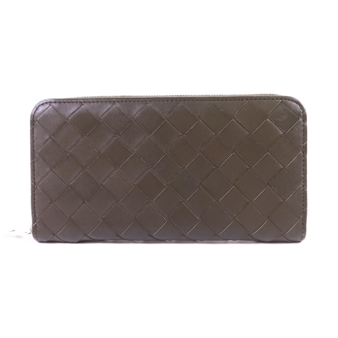 Bottega Veneta Green Calfskin Around Long Wallet with Silver Hardware: Bottega Veneta Green Calfskin Around Long Wallet with Silver Hardware This Bottega Veneta long wallet is crafted from green calfskin leather and features a zip-around style. Designed for unisex use, i