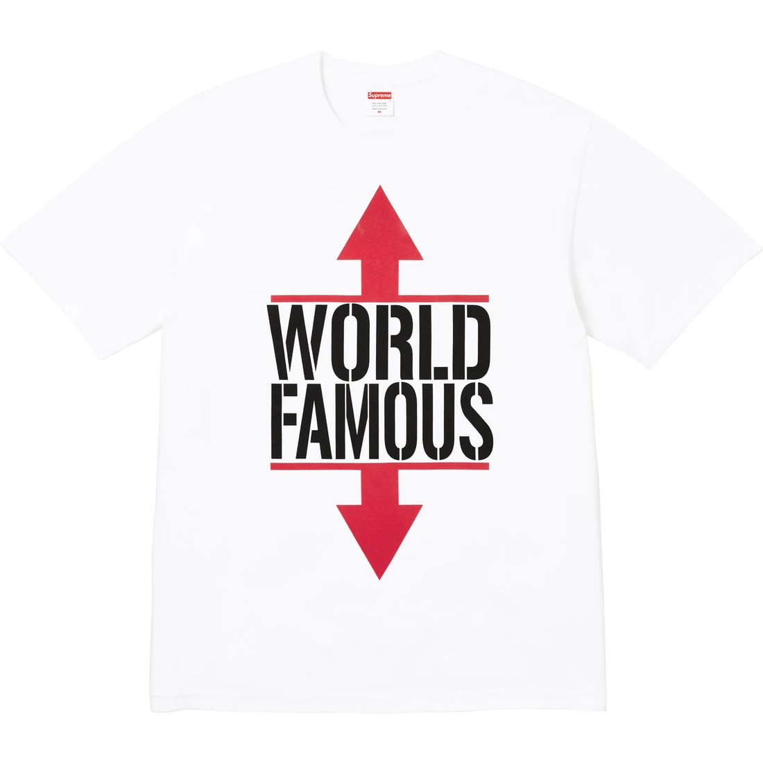 Large Supreme World Famous Graphic White Cotton T Shirt (1 of 2)