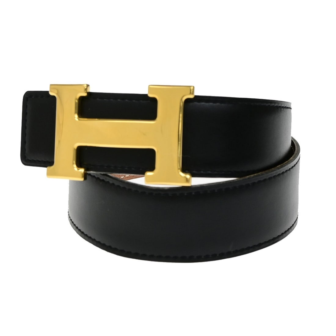 Reversible Black Leather Constance Belt by Hermes (1 of 13)
