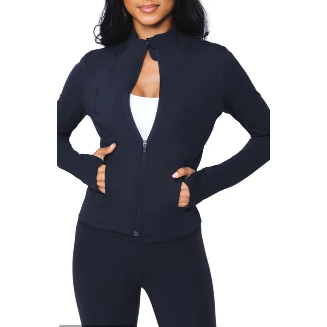 90 Degree by Reflex Full Zip Black Jacket XS Athletic Activewear (1 of 7)