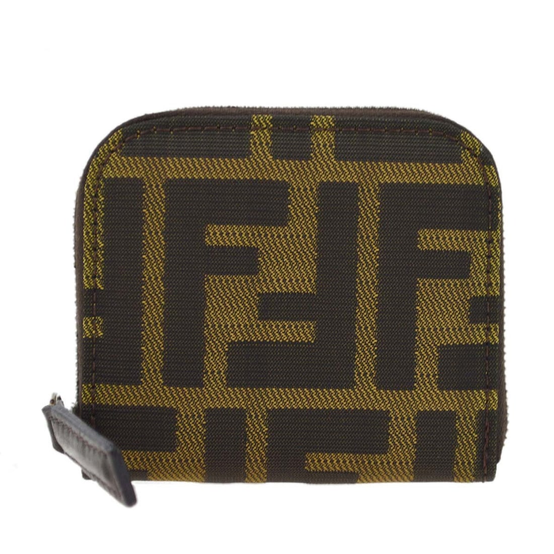 Vintage Fendi Zucca Canvas Zip Coin Wallet in Brown: Vintage Fendi Zucca Canvas Zip Coin Wallet in Brown This Fendi coin case wallet features the iconic brown Zucca pattern and is crafted from durable canvas. Designed with a zip-around style, it showcas