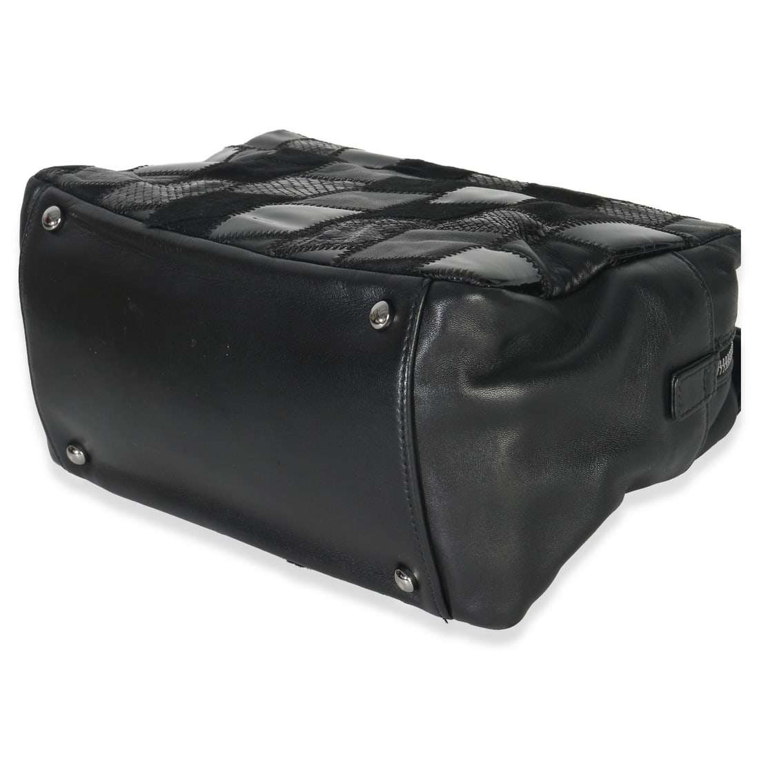 Chanel Patchwork Python and Lambskin Leather Top Handle Shoulder Bag - 6