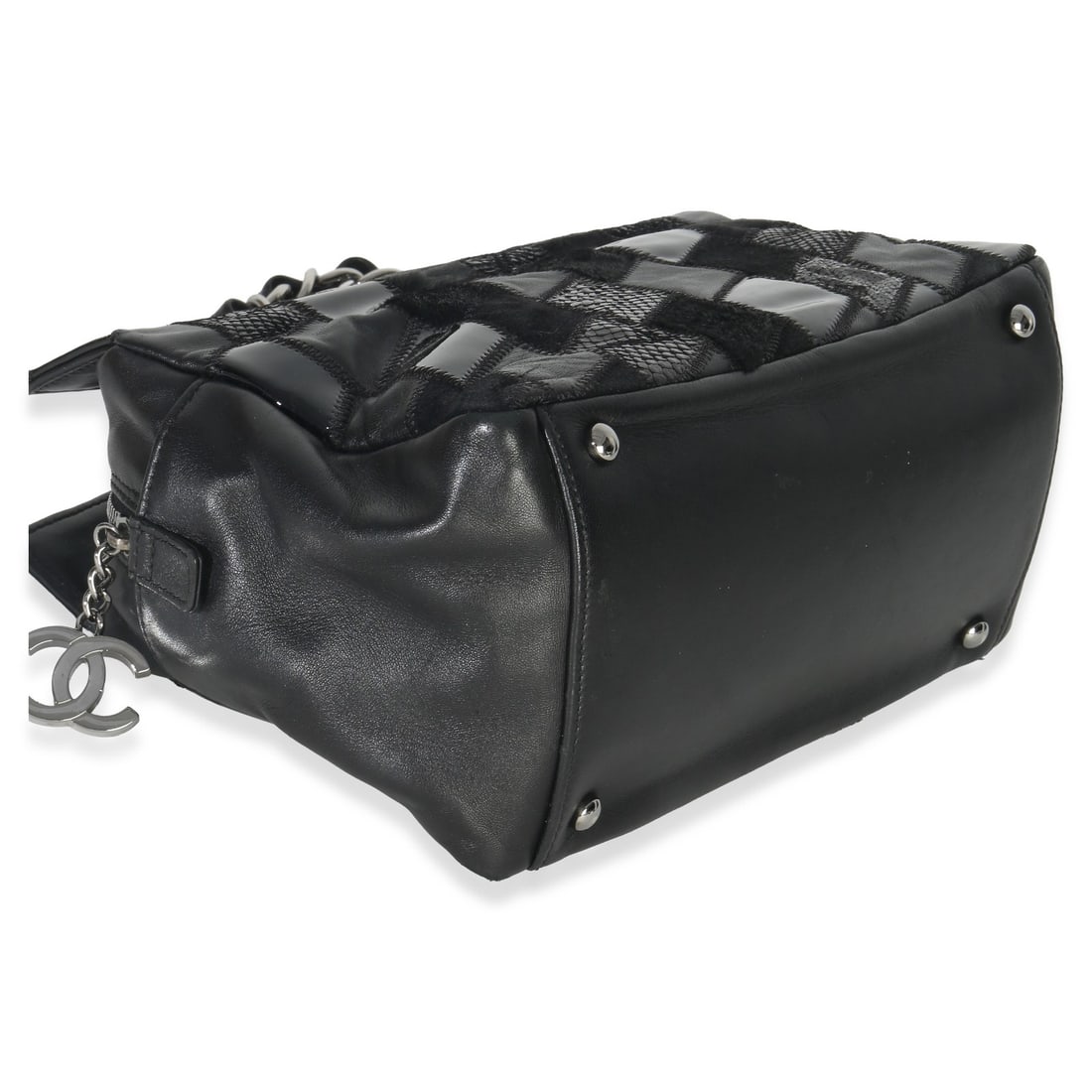 Chanel Patchwork Python and Lambskin Leather Top Handle Shoulder Bag - 7