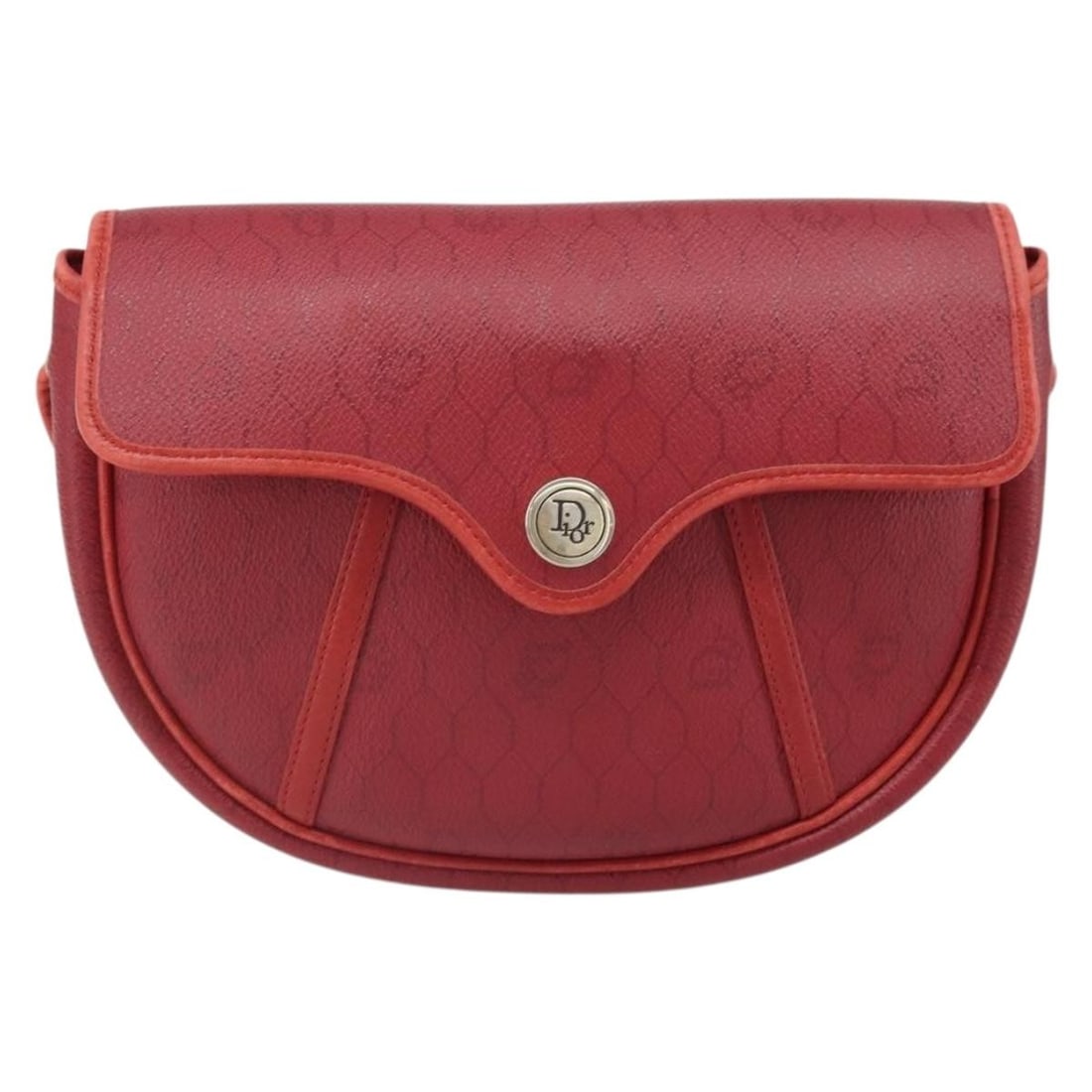 Red PVC Crossbody Purse by Christian Dior Honeycomb Flap Design: Red PVC Crossbody Purse by Christian Dior Honeycomb Flap Design This Christian Dior vintage Honeycomb Flap crossbody bag features a classic red PVC exterior with the iconic honeycomb pattern. Designed
