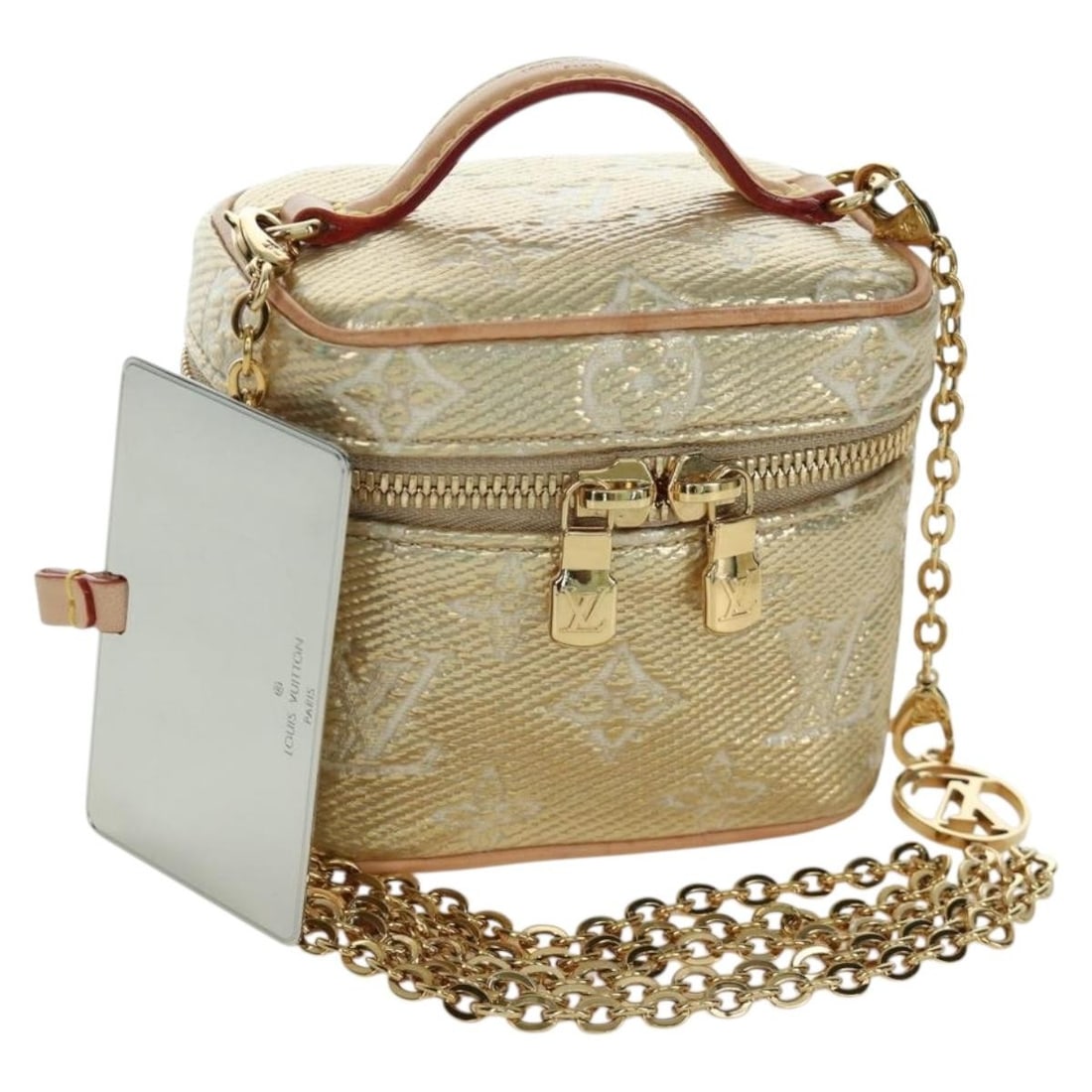 Louis Vuitton Monogram Gold Micro Vanity Cosmetic Pouch with Mirror M22920 (1 of 18)