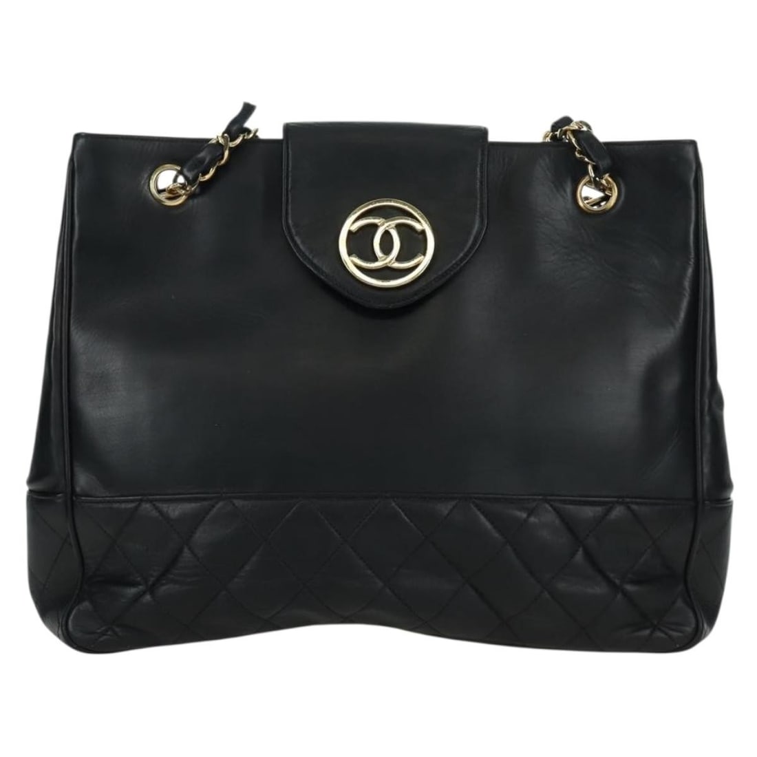 Chanel Daily Walk Black Quilted Leather Shopping Tote Bag: Chanel Daily Walk Black Quilted Leather Shopping Tote Bag This Chanel Daily Walk Shopping Tote features a quilted calfskin leather exterior in black. Designed for women, the tote offers a spacious int