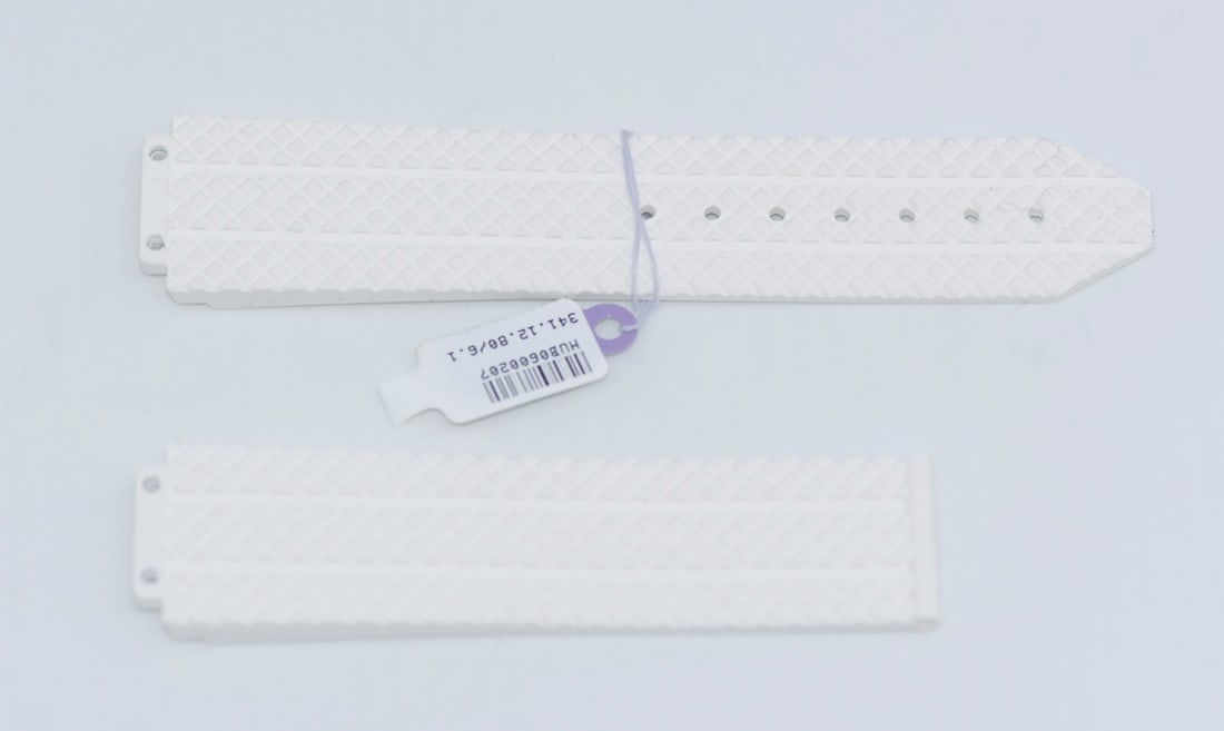 Hublot 22mm White Rubber Wristwatch Band Authentic (1 of 2)
