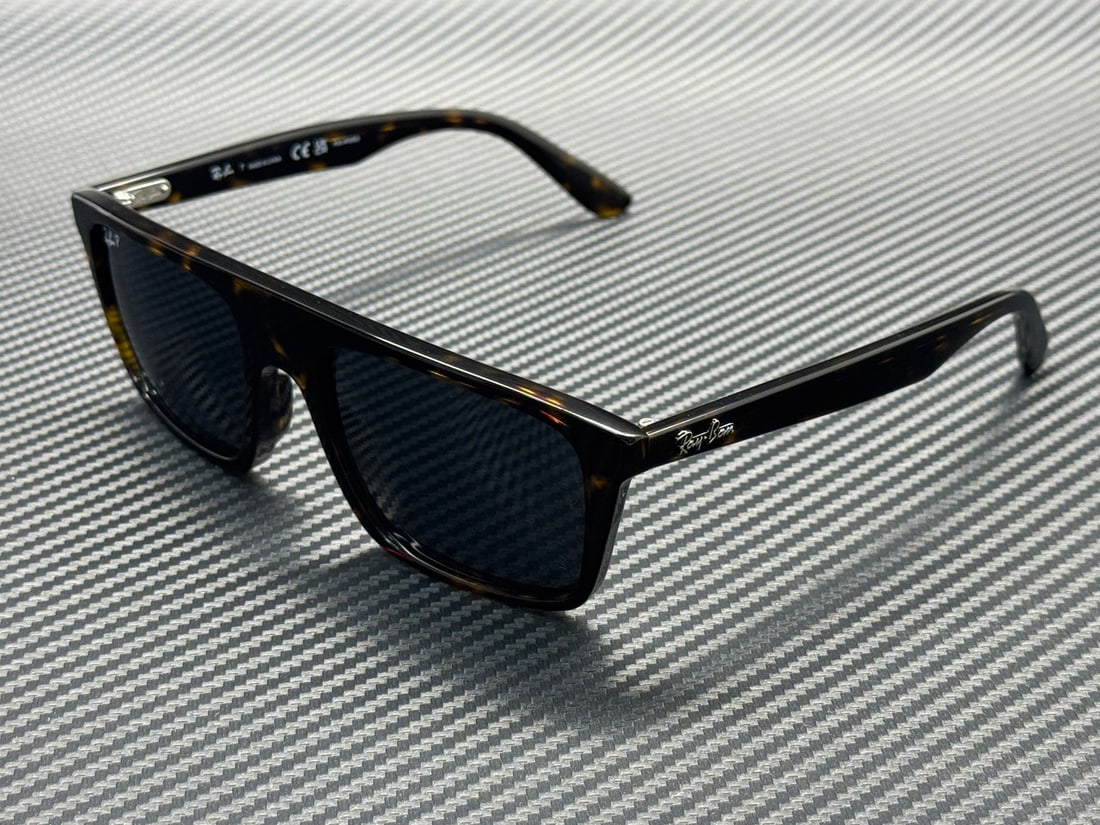 Ray-Ban RB2222 Havana Frame 57mm Black Polarized Lens Sunglasses with Case: Ray-Ban RB2222 Havana Frame 57mm Black Polarized Lens Sunglasses with Case These Ray-Ban RB2222 902 48 sunglasses feature a Havana-colored frame with black polarized lenses. Designed for a unisex fit,