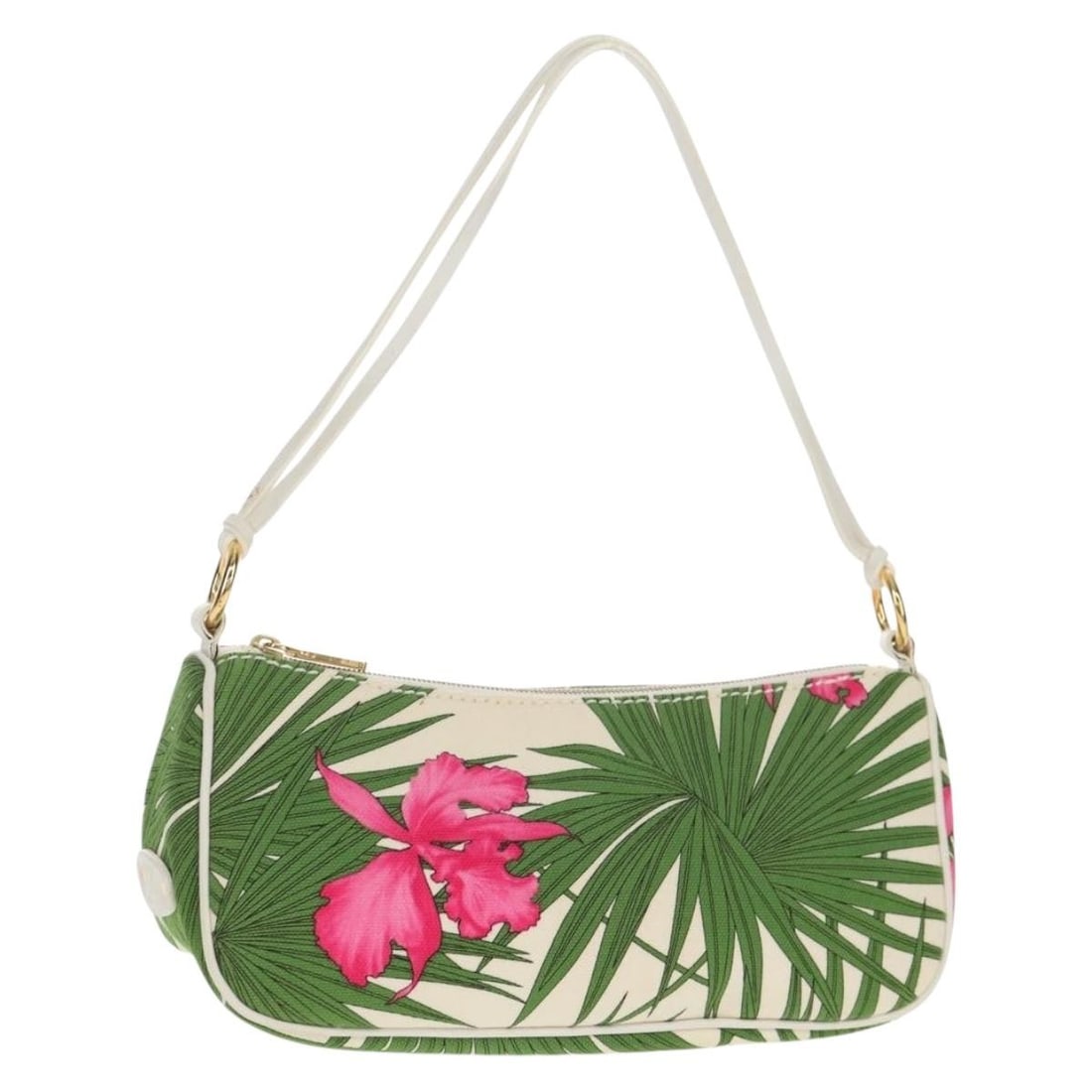 CELINE Green Gold Canvas Accessory Pouch with Dust Bag (1 of 18)