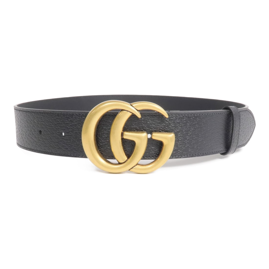 Gucci GG Marmont Black Calfskin Belt with Gold Hardware (1 of 7)