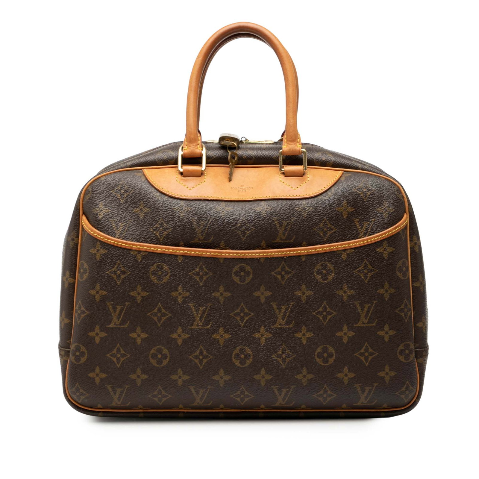 Brown Monogram Canvas Deauville Bag with Vachetta Leather Trim by Louis Vuitton (1 of 8)