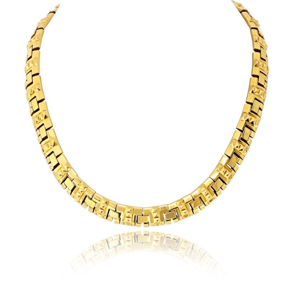 18K Yellow Gold Geometric Collar Necklace by Bvlgari (1 of 6)