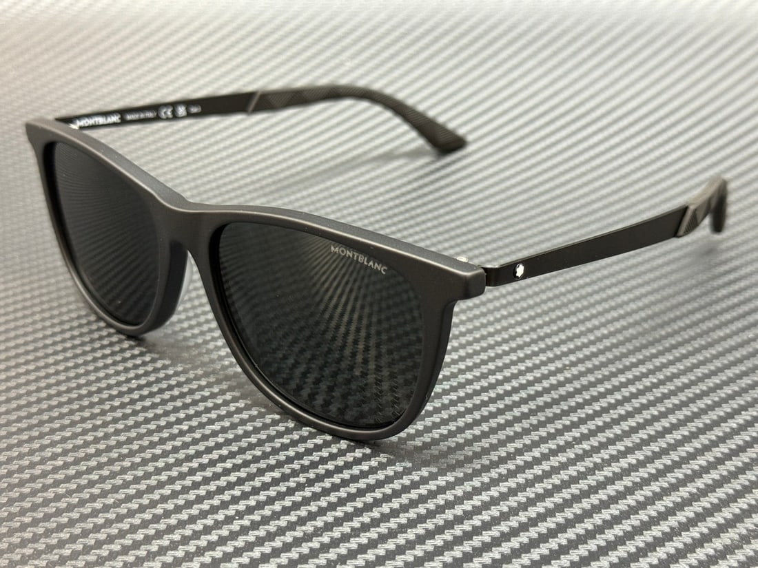 Montblanc MB0330S 001 Matte Black Grey Smoke Men's Sunglasses with Authenticity: Montblanc MB0330S 001 Matte Black Grey Smoke Men's Sunglasses with Authenticity Experience luxury and style with the Montblanc MB0330S 001 sunglasses. Designed for men, these sunglasses feature a slee