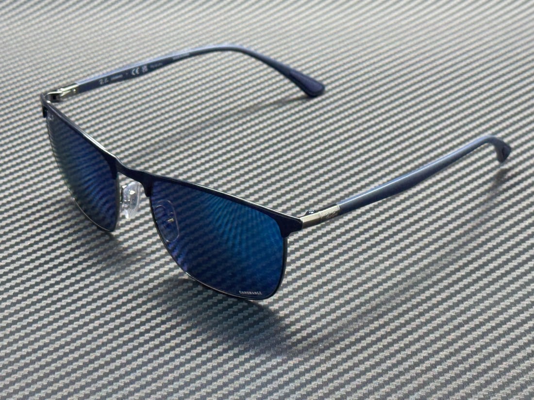 Ray-Ban RB3686 92044L Blue Polarized Sunglasses 57mm (1 of 4)