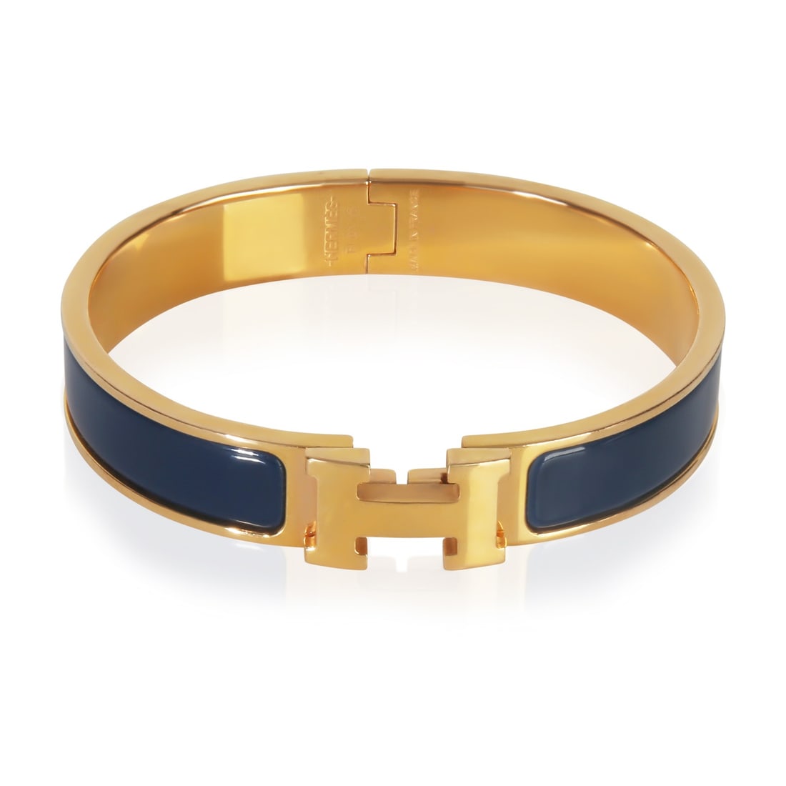 Clic H In Ultramarine Gold Plated Bracelet by Hermes for Women (1 of 4)