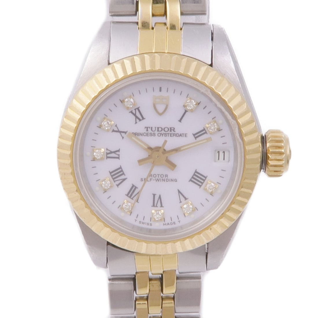 TUDOR Princess Oysterdate Automatic Wristwatch SS/18K Gold White Dial (1 of 18)