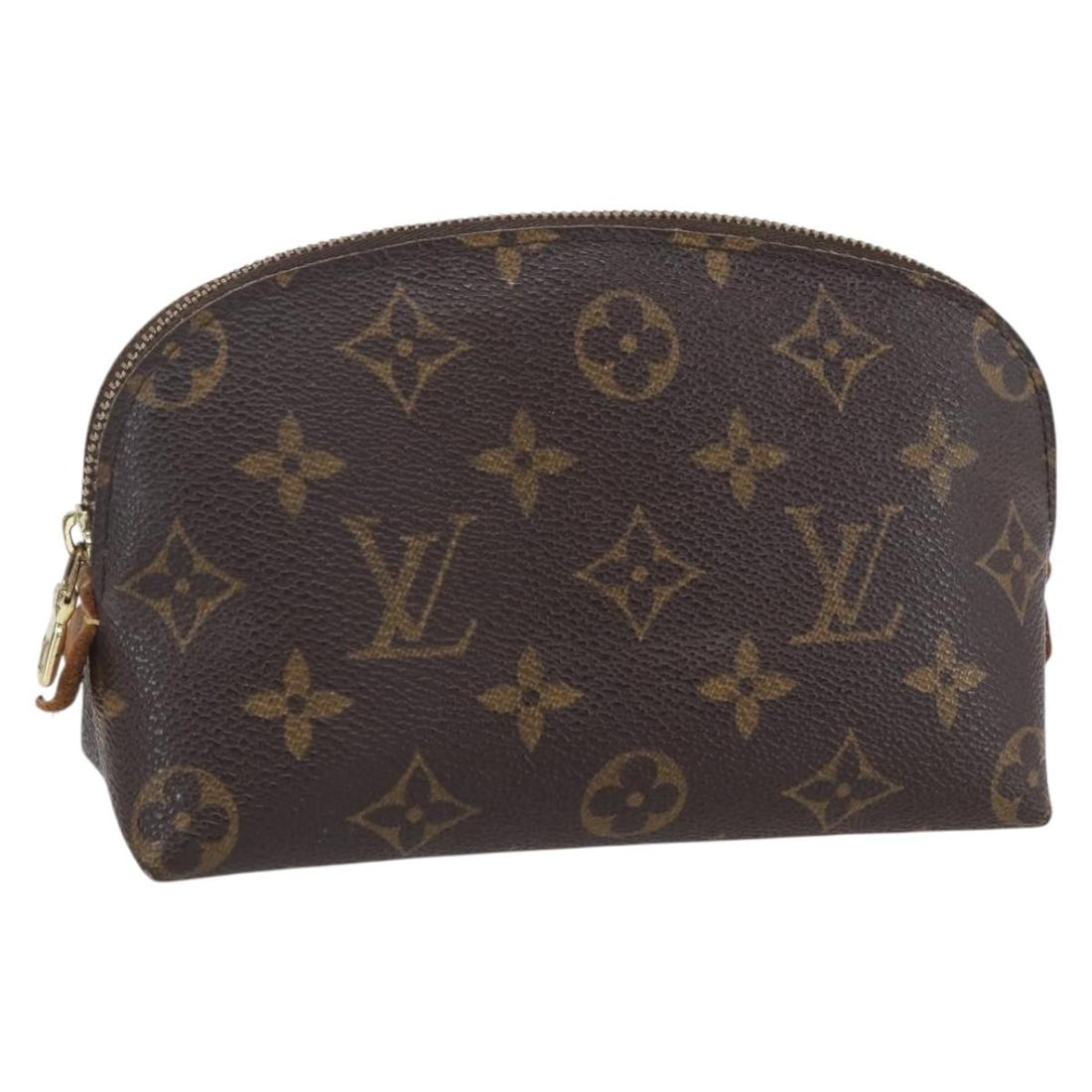 Louis Vuitton Monogram Canvas Cosmetic Pouch in Brown: Louis Vuitton Monogram Canvas Cosmetic Pouch in Brown This Louis Vuitton Cosmetic Pouch features the classic Monogram canvas in brown, designed for female use. The pouch is pre-owned and in good condi
