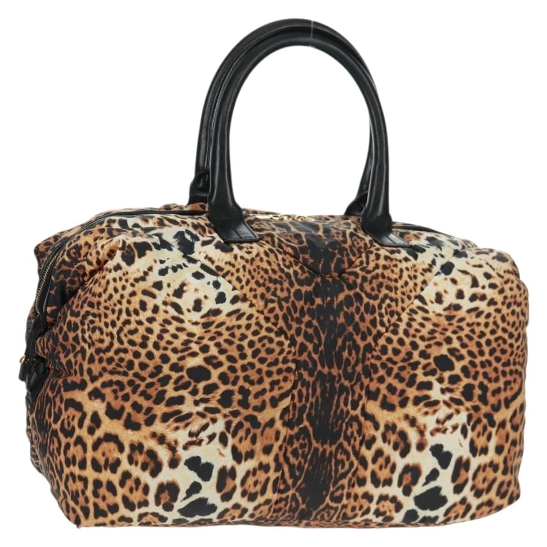 Yellow Gold Nylon Easy Boston Bag by Saint Laurent: Yellow Gold Nylon Easy Boston Bag by Saint Laurent This SAINT LAURENT Easy Boston Bag features a stylish yellow and gold nylon exterior with leather accents. Designed in the classic Boston bag silhoue