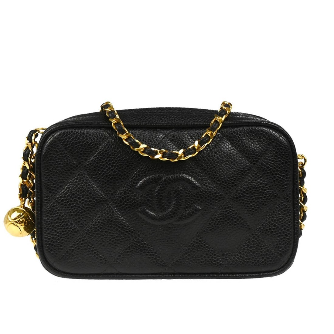 Chanel Mini Camera Bag Black Caviar Leather Shoulder Bag (1 of 11)