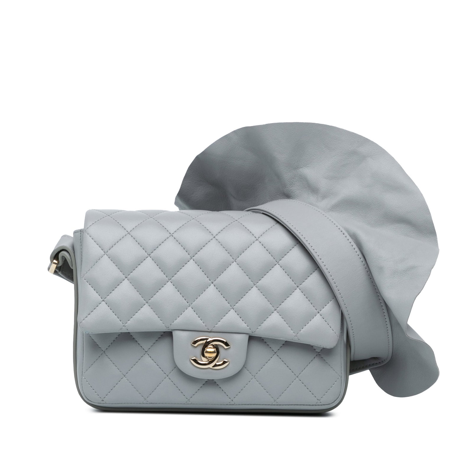 Chanel Quilted Calfskin Bolero Flap Bag in Gray (1 of 9)