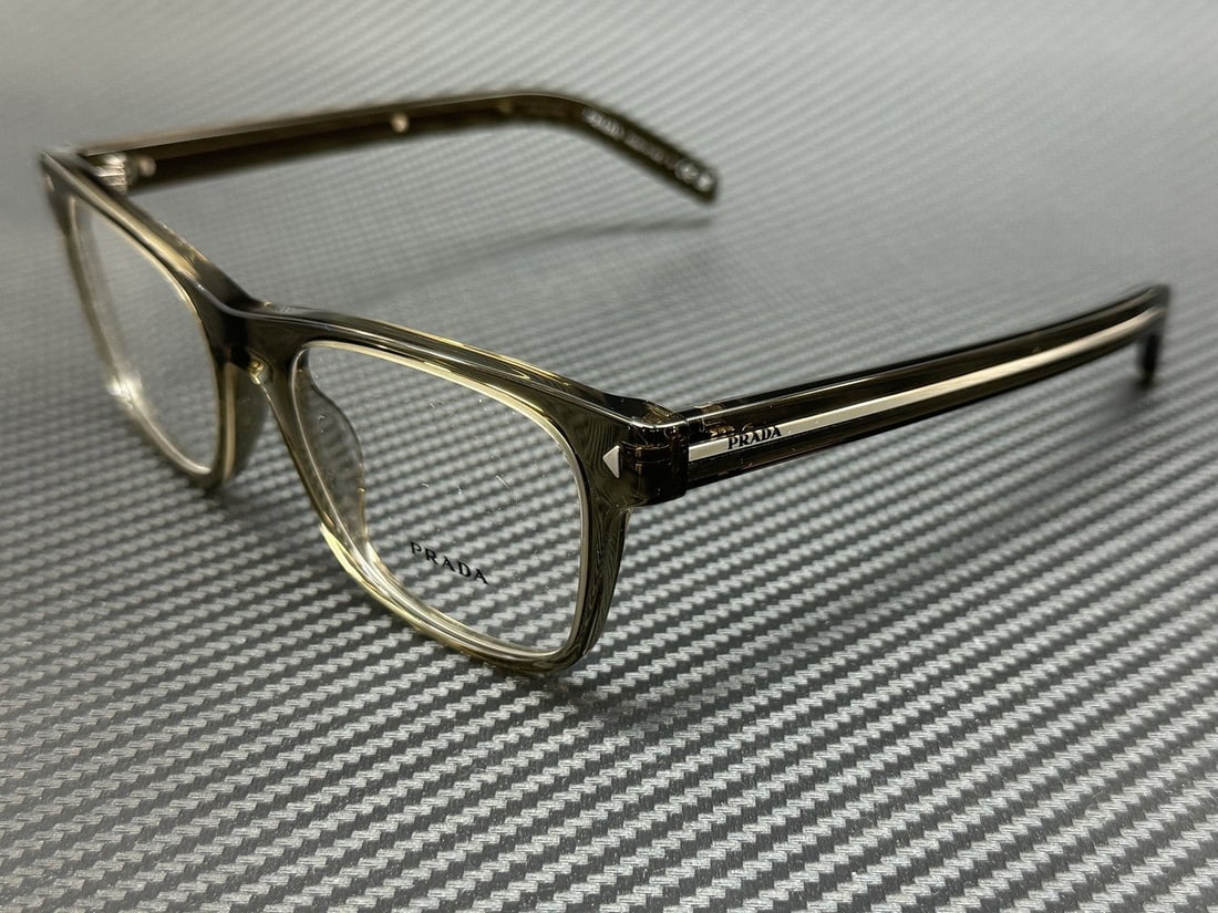 PRADA PR A13V 18T1O1 Transparent Brown Men's Eyeglasses with Original Case (1 of 5)