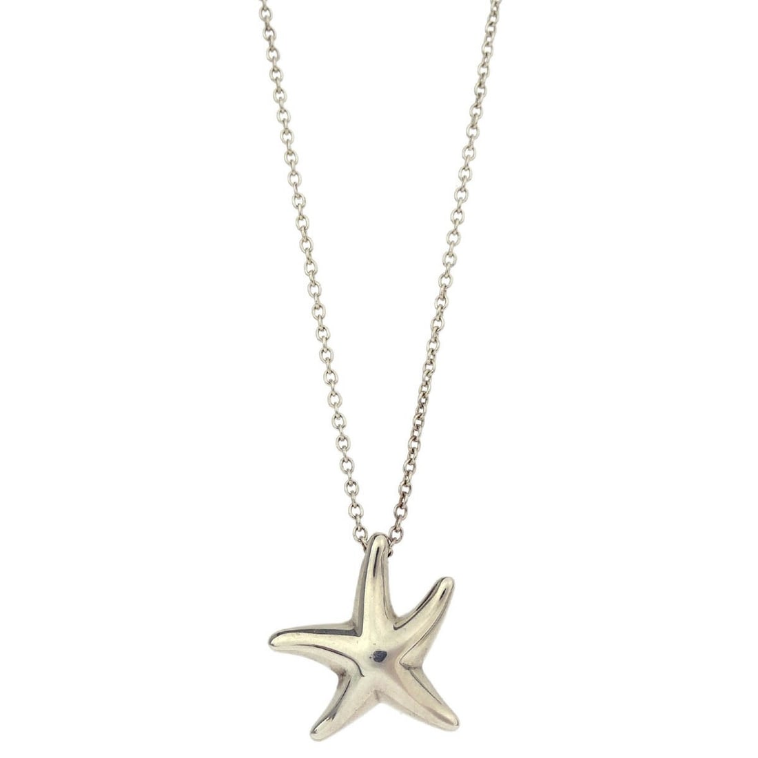 Tiffany & Co. 925 Silver Starfish Charm Pendant Necklace (1 of 5)