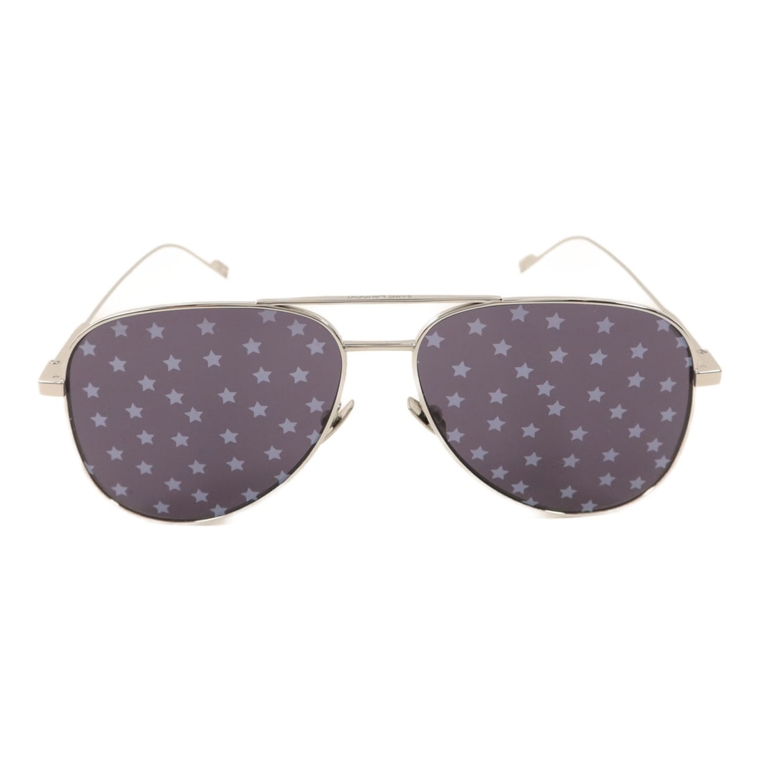 Saint Laurent SL 193 T Silver Navy Titanium Aviator Sunglasses (1 of 13)