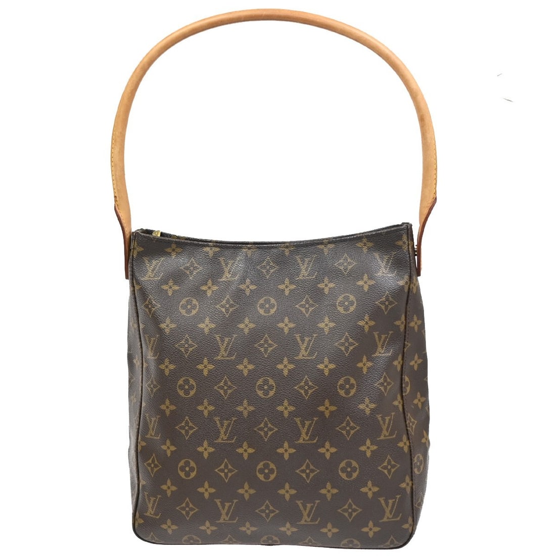 Looping Monogram Canvas Shoulder Bag by Louis Vuitton: Looping Monogram Canvas Shoulder Bag by Louis Vuitton This Louis Vuitton Looping Handbag features the iconic Monogram canvas in brown, designed for women. The bag shows signs of previous use, includin