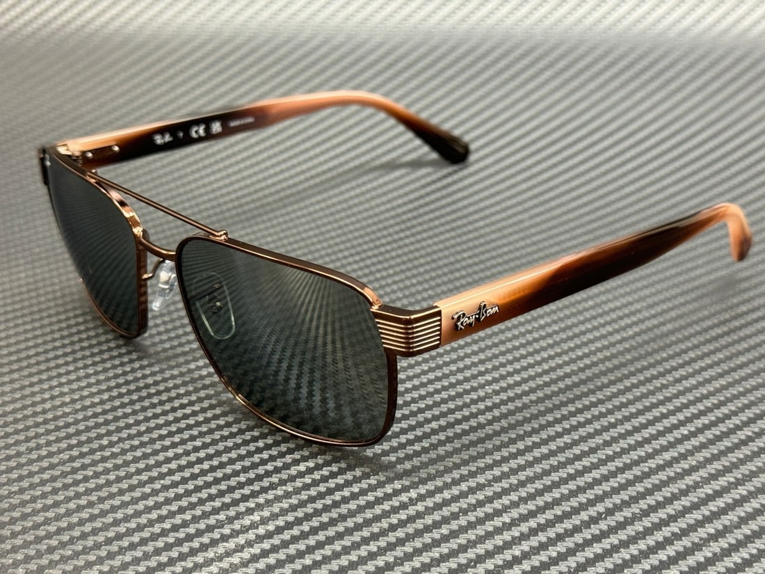 Copper Frame Silver Mirror Lens Ray-Ban RB3751 61mm Sunglasses with Case (1 of 5)