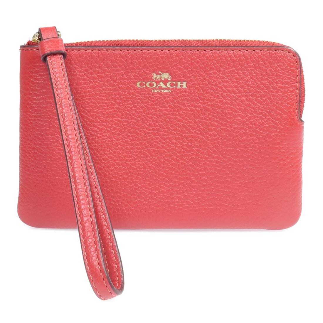 Coach Red Calfskin L Zip Long Wallet with Gold Tone Hardware (1 of 16)