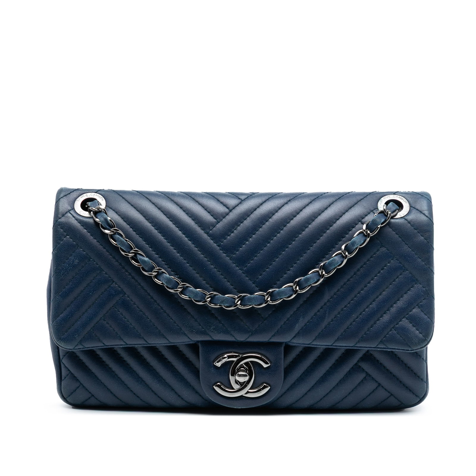 Chanel Small CC Crossing Quilted Blue Lambskin Flap Shoulder Bag (1 of 7)
