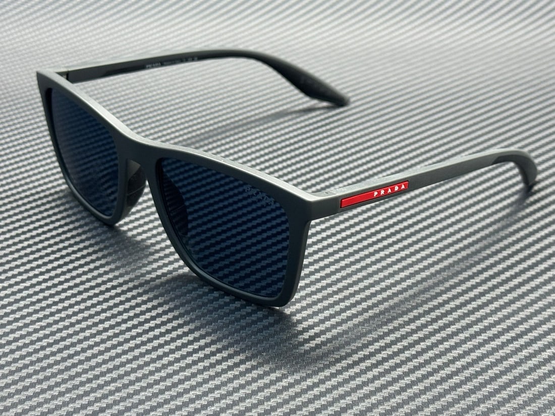 Prada Linea Rossa PS B08S UFK05U Grey Blue Mirror 56mm Men's Sunglasses (1 of 4)