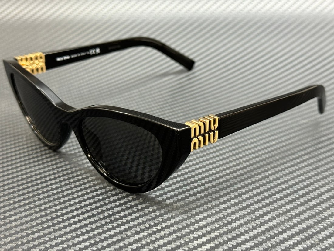 Miu Miu MU A04S 16K08Z Black Grey Women's Sunglasses with Authenticity Certificate: Miu Miu MU A04S 16K08Z Black Grey Women's Sunglasses with Authenticity Certificate Discover style and sophistication with these Miu Miu MU A04S 16K08Z sunglasses. Featuring a sleek black frame and dar